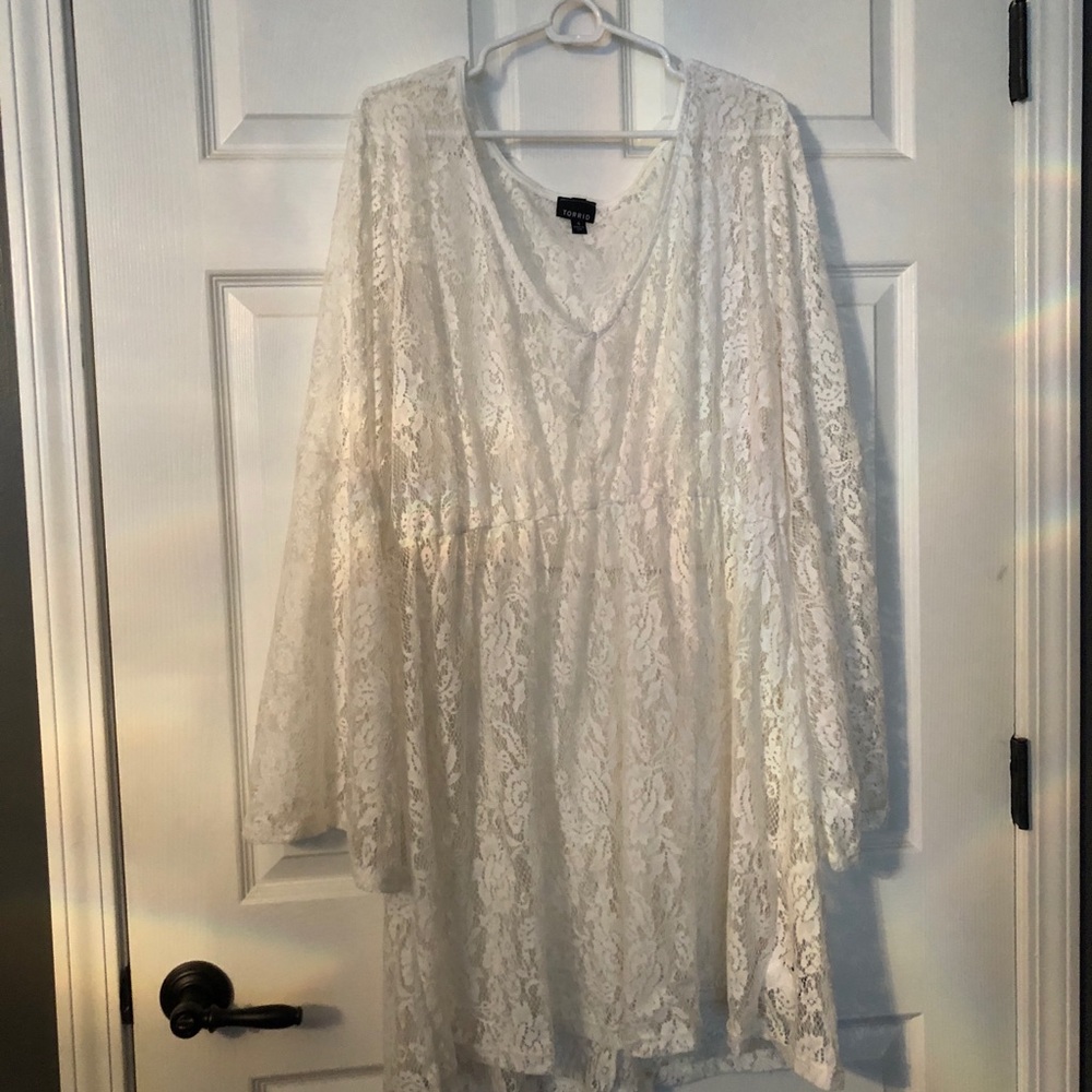 4X Torrid 100% Sheer Lace Cover-Up